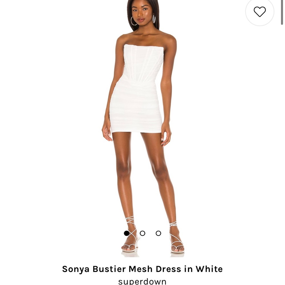 Superdown Sonya Bustier Mesh Dress
